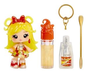 Yummiland x Licensed Sweets Lip Gloss Doll: Haribo Goldbears - Sweetie Goldbears - Includes 1 Doll, DIY Lip Gloss + Removable Keychain, Cosmetic Play, Collectible, Suitable for Children Ages 4+