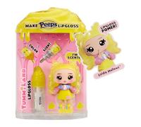 Yummiland x PEEPS Lip Gloss Doll - Goldie Mallows - Includes 1 Doll with Customisable Fashions and Lip Gloss Kit with Unique Colour, Scent, and Clear Base, Suitable for Children Ages 4+
