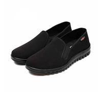 Yummsion Chinese Traditional Martial Arts Shoes,Old Beijing Cloth Shoes,Cotton Sole Black Canvas Shoes,Unisex,Breathable,Slip On Breathable,for Men Women Martial Art Kung Fu Tai Chi Shoes,Black