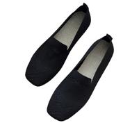 Yummsion Women'S Knitted Casual Ballet,Women'S Ballet Flats Square Head,Ballerina Walking Flats Shoes,Knitted Dress Shoes,Slip On,Casual,Non-Slip,Suitable For Formal,Work