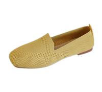 Yummsion Women'S Knitted Casual Ballet,Women'S Ballet Flats Square Head,Ballerina Walking Flats Shoes,Knitted Dress Shoes,Slip On,Casual,Non-Slip,Suitable For Formal,Work