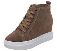 Yummsion Women's Wedge Sneakers,Rubber Sole Wedge High Top Sneakers,Non-Slip Hidden Heel Platform Shoes Walking,Cushioned,Lightweight,Comfortable,for Travel,Work And Everyday Use