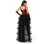 Yummy Bee Black Bustle Skirt Women Gothic Steampunk Tulle Overskirt UK 8-22 | Layered tulle bustle, Satin ribbon trim, Elastic waist, UK 8-22, Victorian, Steampunk, Vampire, Cosplay
