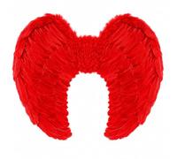 Yummy Bee Fairy Wings Angel Wings Real Feather Large Devil Halloween Black Red White (Red)