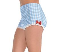 Yummy Bee - Ruffle Short for Women - Halloween Dorothy Costume Hot Pants - Blue White Check Frilly Shorts - Size 10 12 14
