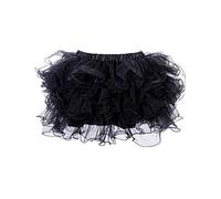 Yummy Bee - Tutu Skirt Women - Frilly Adult Tutu Costume - Burlesque Fancy Dress Halloween Ruffled Tutu - Plus Size Tutu (Blk, 12-14)