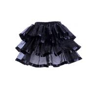 Yummy Bee Women’s Black Tutu Skirt - Layered Tulle Tutu for Burlesque, Fancy Dress or Halloween Costume - Plus Size 6-24 (12-14, Black)