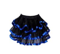 Yummy Bee Women’s Black Tutu Skirt - Layered Tulle Tutu for Burlesque, Fancy Dress or Halloween Costume - Plus Size 6-24 (16-18, Blue)