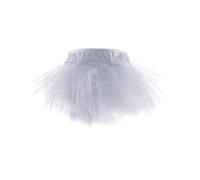 Yummy Bee Women’s Tutu Skirt - Red, Black or White Tulle Skirts for Women, Plus Size Tutus 6-28, Burlesque Corset Outfit Petticoat, Halloween Fancy Dress, Dance, Rave, Hen Night Costume(White, 16)