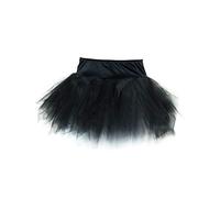 Yummy Bee Women’s Tutu Skirt - Red, Black or White Tulle Skirts for Women, Plus Size Tutus 6-28, Burlesque Corset Outfit Petticoat, Halloween Fancy Dress, Dance, Rave, Hen Night Costume(Black, 24)