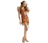 Yummy Bee Woodland Fairy Pixie Dress & Wings Costume for Women - Adult Size XS (UK 2-6) Tinkerbell/Pixie Nymph Fancy Dress for Book Day, Woodland Theme, Festivals & Halloween