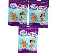 Yummy Cat Biscuits With Chicken, Tuna or Salmon - 120g x 3 Pack Or Bundle | Crunchy Treats For Daily Snacking | Rich in Protein & Vitamins Zvire (Pack Of 3, Yummy Biscuits w/Tuna Cat Treats 120g)