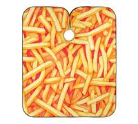 Yummy Fried French Fries Yellow Hair Coloring Cape with Adjustable Snap Closure, Stylish Hair dye Cape for Dying capa para barbero 65" x 55"