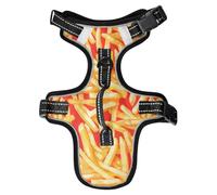 Yummy Fried French Fries Yellow Red Reflective Dog Walking Gear for Chihuahua Dog Training Waterproof Cat Harnesses Chaleco para perro Medium