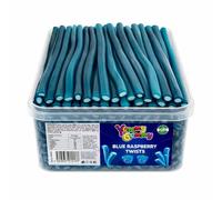 Yummy Gummy Blue Raspberry Pencils 1.2kg Tub Large Bulk Pick n Mix Sweets Soft Chewy Raspberry Flavour Filled Liquorice Sticks Party Sharing Candy Box Halal 1200g