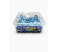 Yummy Gummy Blue Raspberry Rings 1kg Resealable Tub | Fizzy Halal Fruit Sweets | Tangy Berry Flavour for Party Bags, Sharing and Gifting