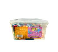 Yummy Gummy Chewy & Fizzy Sweets Collection | 1kg - 1.2kg Bulk Tub | Halal Assorted Candy (Mini Pencil Bites)