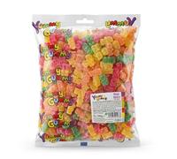 Yummy Gummy Fizzy Bears 1kg Bulk Bag | Sour Fruit Flavour Gummy Sweets | Refreshing Tangy Coating | Perfect for Party Bags, Sharing and Sweet Tables