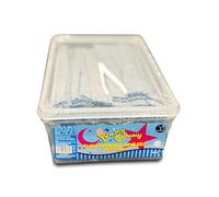 Yummy Gummy Fizzy Blue Raspberry Belts 1.2kg Resealable Tub | Sour Candy Strips for Parties and Sharing | Tangy Zesty Blue Sweets