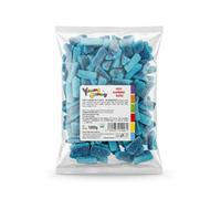 Yummy Gummy Fizzy Blue Raspberry Slices 1kg Bulk Bag | Tangy Sour Coated Gummy Sweets for Party Bags, Sharing and Celebrations