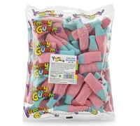 Yummy Gummy Giant Fizzy Blue Bottles 1kg Bulk Bag | Tangy Bubblegum Flavour Retro Sweets | Large Sharing Bag for Parties and Celebrations