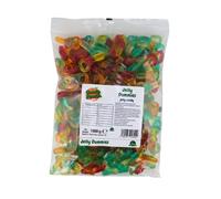 Yummy Gummy Jelly Dummies | 1kg Bulk Tub | Chewy Assorted Fruit Flavoured Sweets | Halal Candy