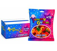 Yummy Gummy Oily Mix Sweets 12 x 150g Bags | Assorted Jelly Sweets Multipack | Bulk Candy Pack | Halal Suitable | Party & Sharing Treats | 1.8kg Total