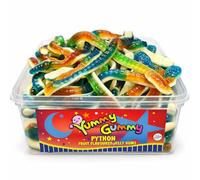 Yummy Gummy Python Jelly Snakes - Fruit Flavoured Soft Jelly Sweets - Colourful Gummy Worm Candy - Halal Bulk Sweets for Sharing, Parties & Pick n Mix