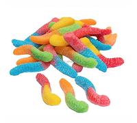 Yummy Gummy Sour Jelly Worms - 1KG Bag - Sour Neon Worms - Worm sweets