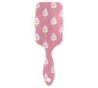 Yummy Ice Cream Peach anti static hair brush with holes Designed scalp massager brush for thick hair with Ergonomic handle cepillo anti frizz para cabello