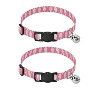 Yummy Ice Cream Peach Dog Collars Quick Release Buckle Girl and Boy Collar 2 Pcs