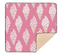 Yummy Ice Cream Peach Soft Thick Baby Gym & Activity Mat for Floor Cozy Breathable Foldable Padded Baby Mat for Babies Infants Toddlers, 50'' x 50''para juegos de