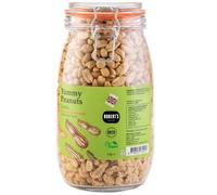 Yummy Peanut 1.5L / 1Kg Glass Jar - Available in 12 Flavours - Gluten Free, Vegan, Low Carb, High Protein, Cholesterol Free - Handmade in Britain with Family Recipe (Garlic)