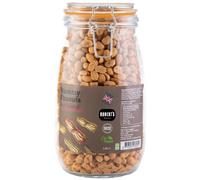 Yummy Peanut 1.5L / 1Kg Glass Jar - Available in Multiple Flavours - Gluten & Free, Vegan, Low Carb, High Protein - Handmade in Britain with Family Recipe (Dry Roasted)