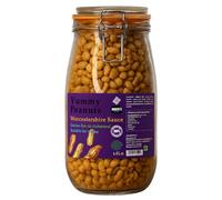 Yummy Peanut 1.5L / 1Kg Glass Jar - Available in Multiple Flavours - Gluten & Free, Vegan, Low Carb, High Protein - Handmade in Britain with Family Recipe (Worcestershire Sauce)