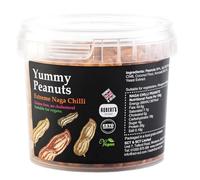 Yummy Peanuts 2 X 200g Pots - Available in Multiple Flavours - Gluten & Free, Vegan, Low Carb, High Protein - Handmade in Britain with Family Recipe (Extreme Naga Chilli)