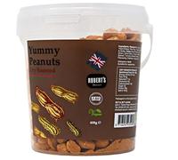 Yummy Peanuts 2 X 400g Pots - Available in Multiple Flavours - Gluten & Free, Vegan, Low Carb, High Protein - Handmade in Britain with Family Recipe (Dry Roasted)