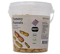 Yummy Peanuts 400g Bucket - Available in Multiple Flavours - Gluten & Free, Vegan, Low Carb, High Protein - Handmade in Britain with Family Recipe (Classic Sea Salt)