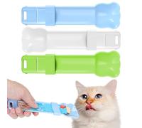 Yummy Sam 3pcs Cat Strip Feeders, Cat Lickable Puree Treat Food Dispenser, Kitten Strip Squeeze Spoon for Wet Food and Liquid Snack, Pet Food Mixing Spoon Feeding Scoop for Small Pets Puppies
