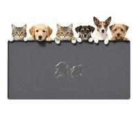Yummy Sam Extra Large Dog Cat Food Mat 51.2"x25.6", Waterproof Silicone Pet Feeding Placemat with Raised Edges for Food Water Bowl, Anti Spill Non-Slip Floor Protector Mat for Medium Large Pet