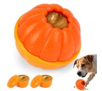 Yummy Sam Frozen Treat Dispensing Dog Toy Ball, Freezable Durable Interactive Puzzle Chew Toys to Keep Busy for Aggressive Chewers, Slow Feeder for Medium Large Dogs Boredom Relief Training