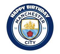 YummyArt Edible Cake Topper - edible cake decorations 20cm diameter edible cake toppers compatible with man city cake topper edible football cake toppers edible