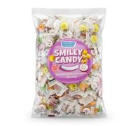 Yummys Smiley Face Hard Boiled Candy Sweets 1kg Bulk Bag | Classic Retro Sweet Shop Favourites for Sharing & Gifting