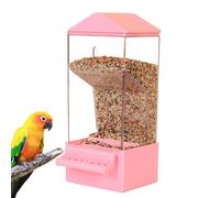 Yumneo Automatic Parrot Feeder | Smart Clear Bird Feeder Dispenser | Large Capacity Food Container, Anti Spill Cage Accessories for Backyard, Cockatiel, Finch, Squirrel