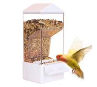 Yumneo Automatic Parrot Feeder,Smart Dispenser Bird Feeder | Large Capacity Food Container, Anti Spill Cage Accessories for Backyard, Cockatiel, Finch, Squirrel