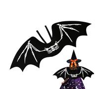 Yumneo Bat Wings Costume | Halloween Non-Woven Party Supplies,Skeleton Pattern Vampire Party Favors - for Easter Christmas Birthday Events Stage Theater Actors Men Women Boys Girls