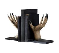 Yumneo Book Ends for Shelves,Halloween Bookends - Scary Witch Hands Design Resin Holder for Women Students School Youth Living Room Home