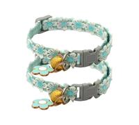 Yumneo Cat Collar,2X Kitten Puppy Breakaway Collar with Buckle - Adjustable Soft Pet Stuff for Small Breeds Outdoor