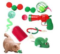 Yumneo Cat Toys Interactive - Cat Ball Mice Toy Set - Christmas Intelligence Exercise Ball,for Boredom Relief Behavior Enrichment Indoor Mental Stimulation Holiday