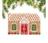 Yumneo Christmas Doormat - Gingerbread House Christmas Front Door Mat | Non-Slip Doormat Winter Holiday Area Rug for Porch Bathroom Home Bedroom Kitchen Entryway Shower Floor Living Room